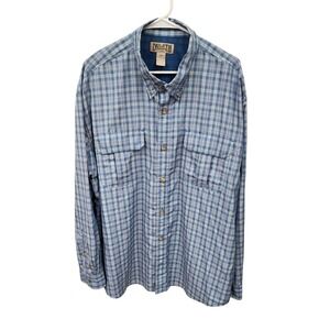 Duluth Trading Men's Button Down Shirt Sz 2XL Lightweight Vented Long Sleeves
